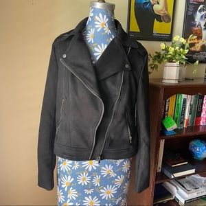 NWT Philosophy Faux Suede Moto Jacket - Small - Black
